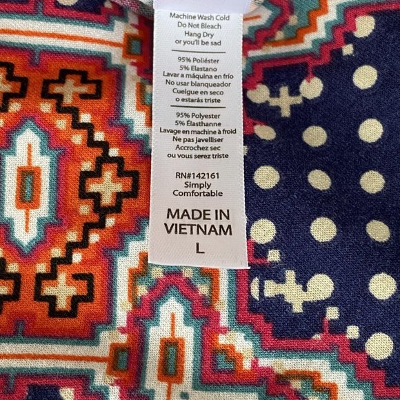 LuLaRoe Minnie Mouse Classic T Orange Blue Size L Women’s Top NWT - Picture 10 of 12